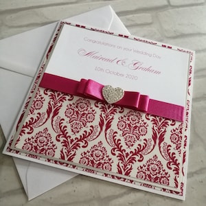 Carte de félicitations | personnalisée de luxe le jour du mariage | Cadeau pour les mariés