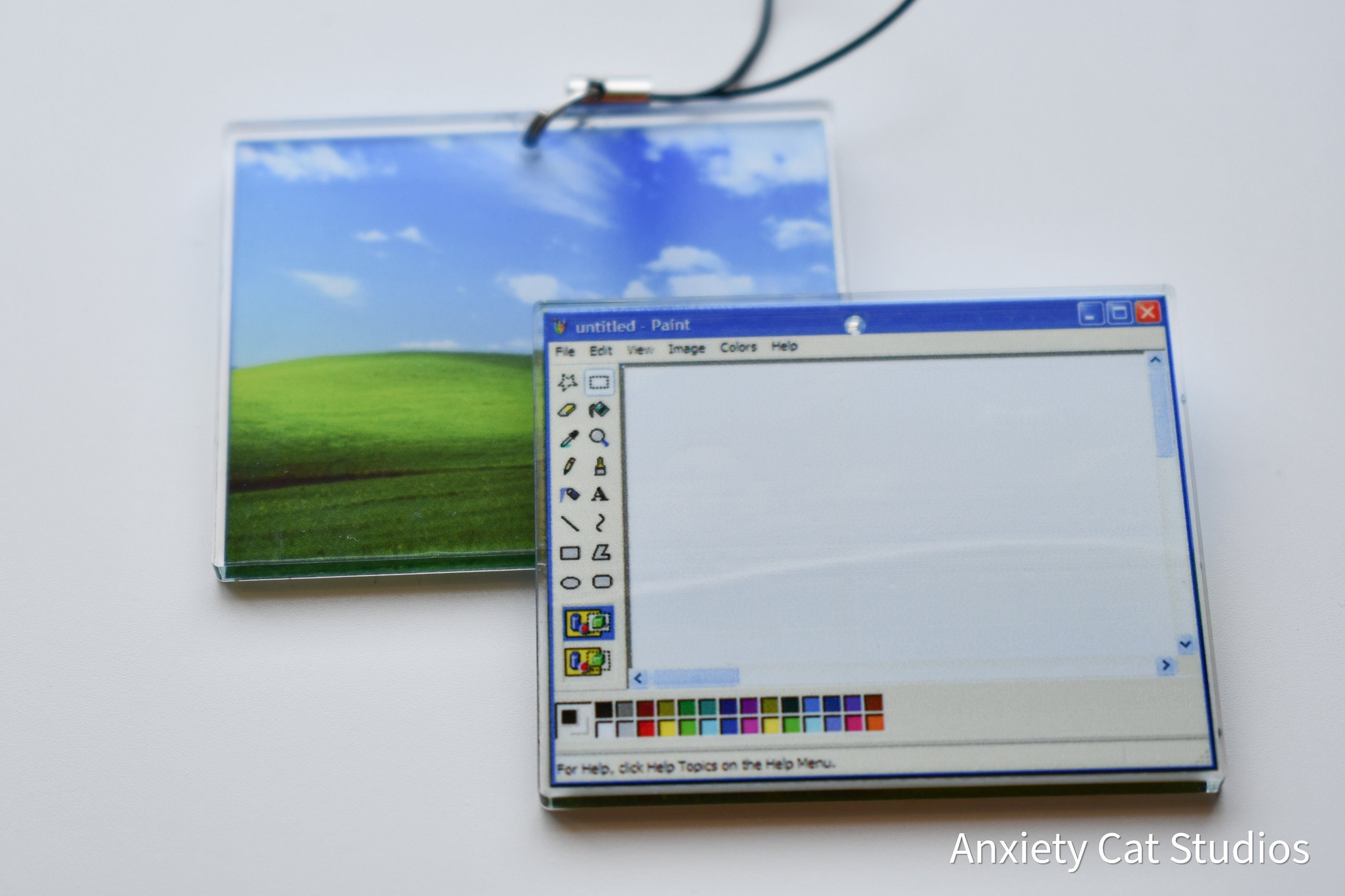 Windows XP MS Paint Keychain / Necklace / Earrings acrylic Etsy