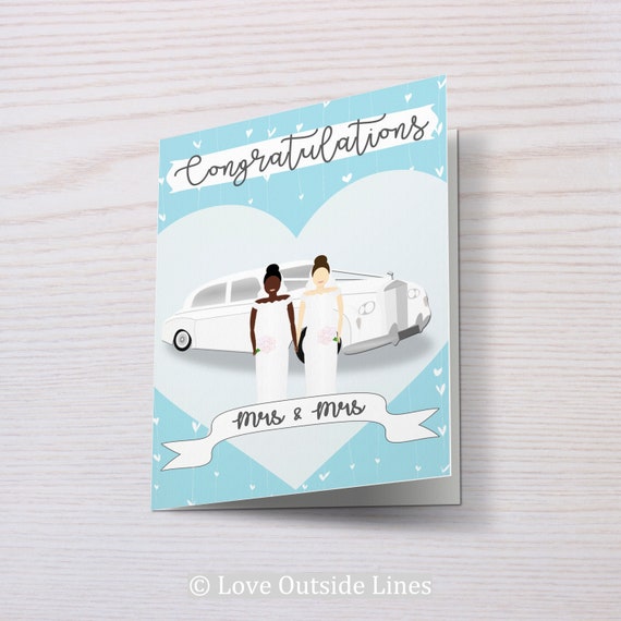 Paper Greeting Cards Wedding And Engagement Cards Lesbian Wedding Card 