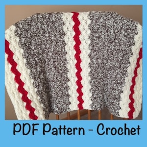 Sock Monkey Baby Blanket Crochet Pattern (PDF Pattern)