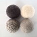 Set of 4, Wool Dryer Balls, 100% Wool, Eco Friendly, Zero Waste, Ready to Ship, Green Gift, Dryer Balls, Laundry 