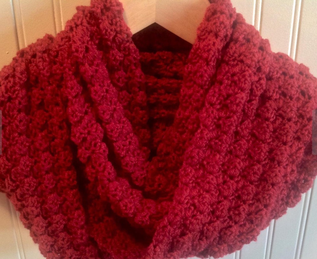 Silky Shell Crochet Infinity Scarf Pattern (PDF Download) - Etsy
