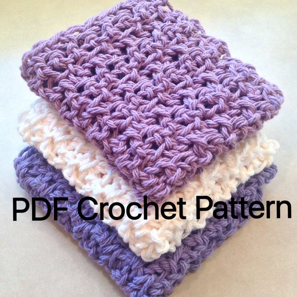 Dishcloth PATTERN Crochet, Beginner Crochet Pattern, Easy Crochet, Easy Dishcloth