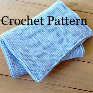 Knit-Look Crochet Baby Blanket Pattern (PDF Download)