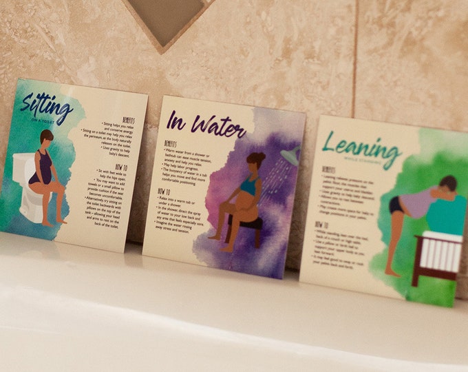 Labor Position Cards Childbirth Education Tool Doula Cards - Etsy