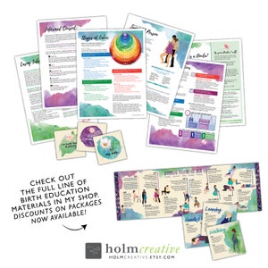 Easing Labor Pain, Birth Education Handout Digital PDF Resource for Childbirth Educators and Doulas image 5