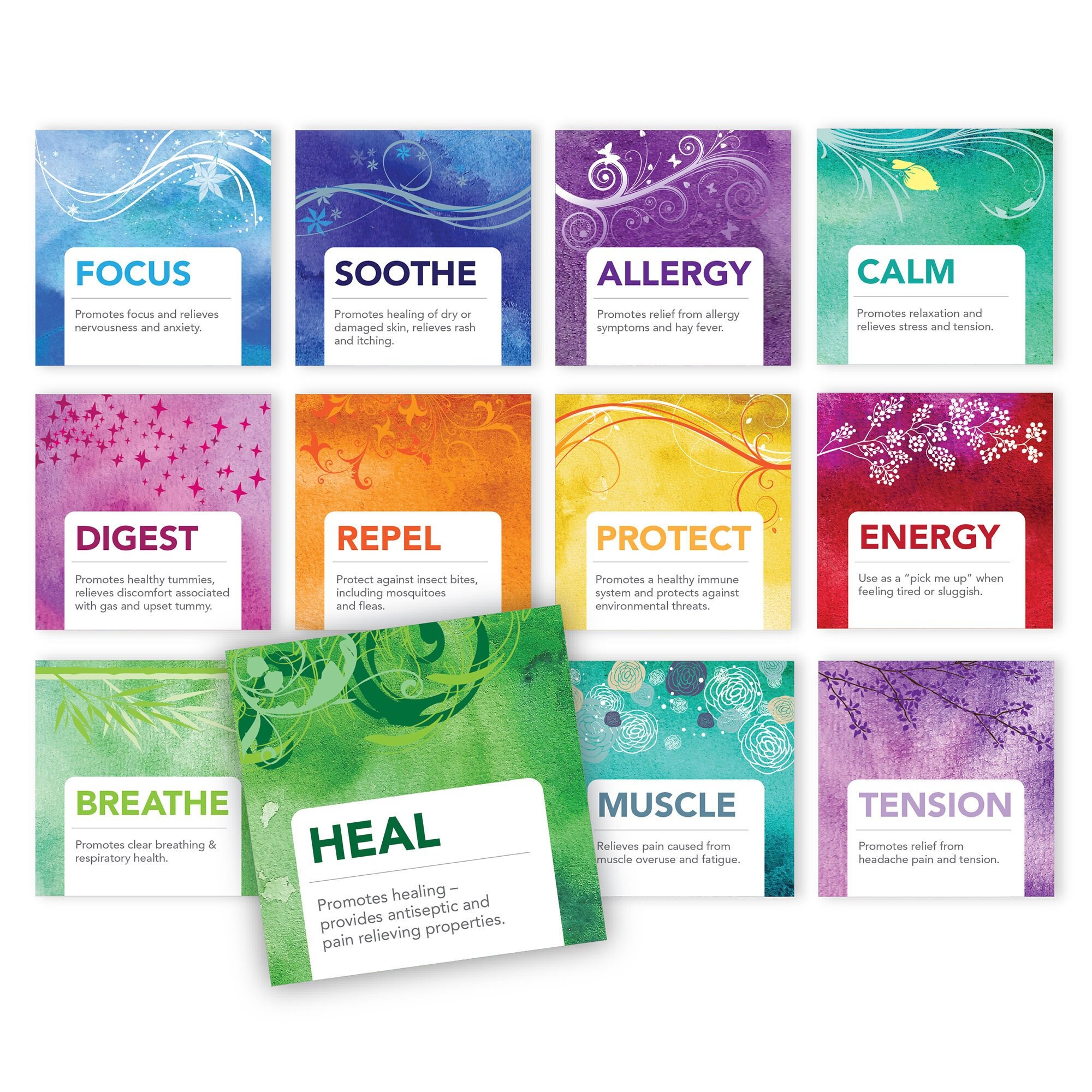 Printable Labels for Essential Oil Rollerballs Colorful and - Etsy