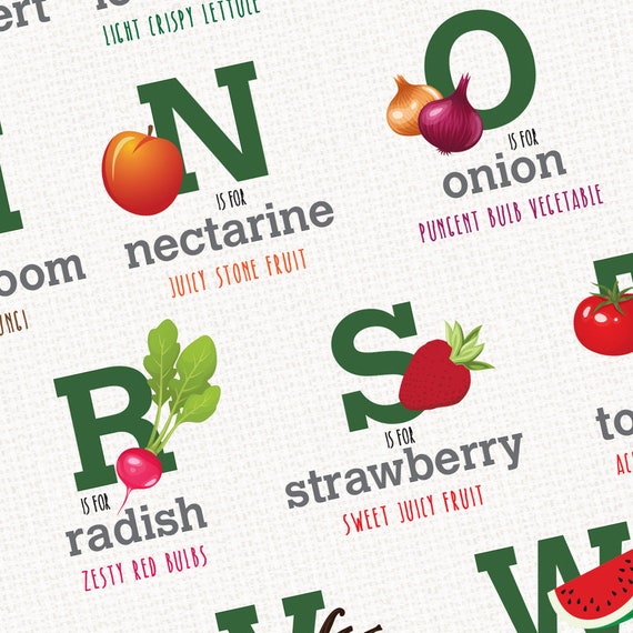 Fruit Alphabet Chart