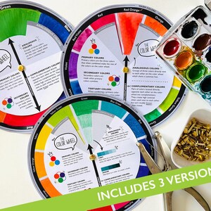 Color Wheel Printable Project, Art Worksheet, DIY Color Wheel Spinner ...