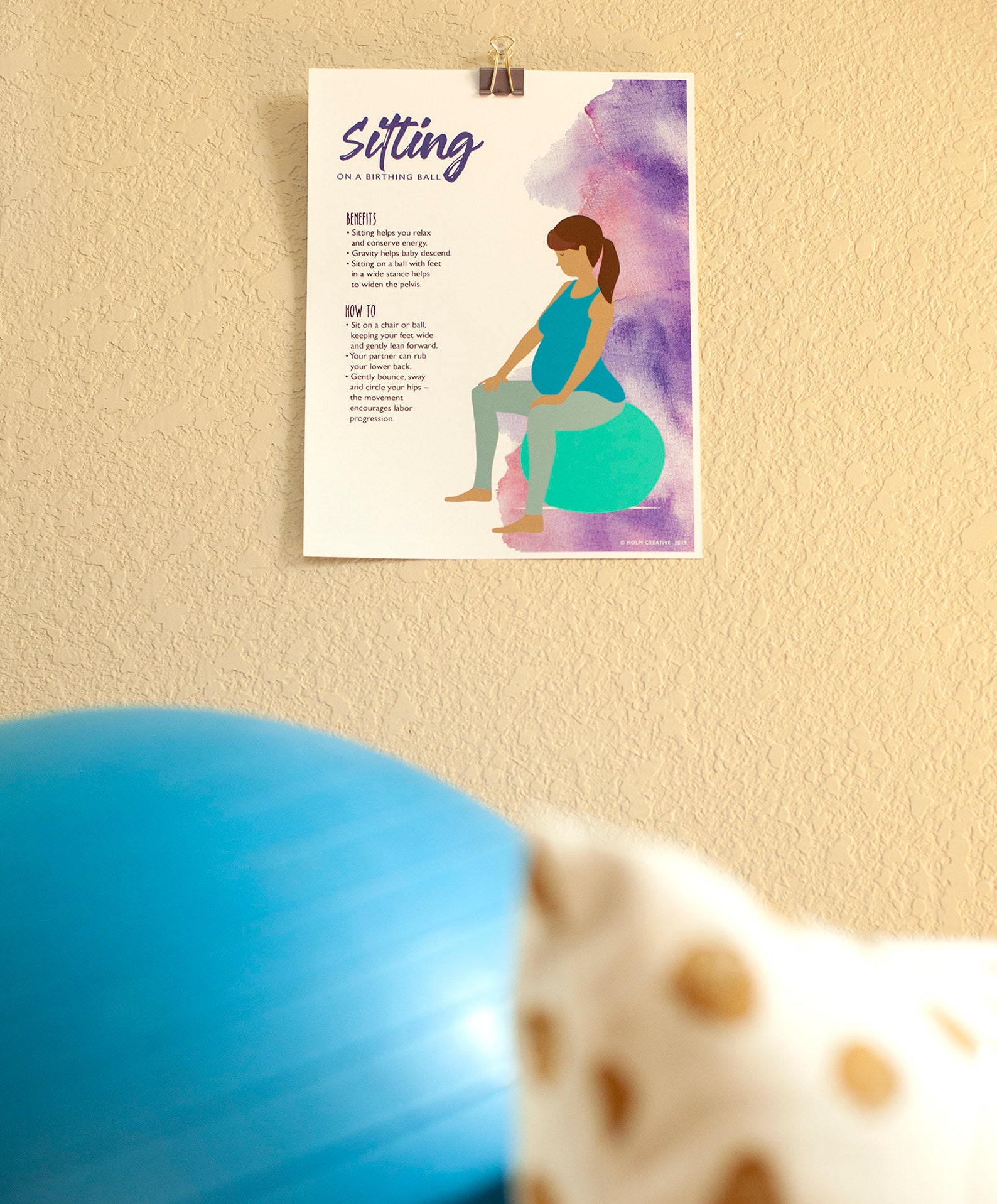 Labor Positions Full Page Printable Files Childbirth - Etsy