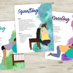 Labor Positions – Full Page Printable Files – Childbirth Education Tool ...