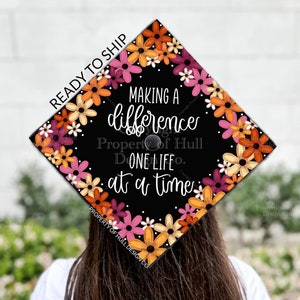 READY TO SHIP Graduation Cap Topper, Grad Cap Covers, Teacher Graduation Caps, Custom Cap Topper, Graduation Gift, Future Teacher Grad Cap