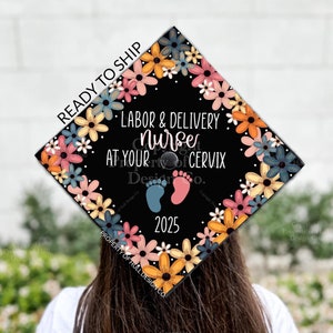 READY TO SHIP Graduation Cap Topper, Grad Cap Cover, Nurse Graduation Cap Ideas, Custom Cap Toppers, Graduation Gift, Nursing Grad Cap
