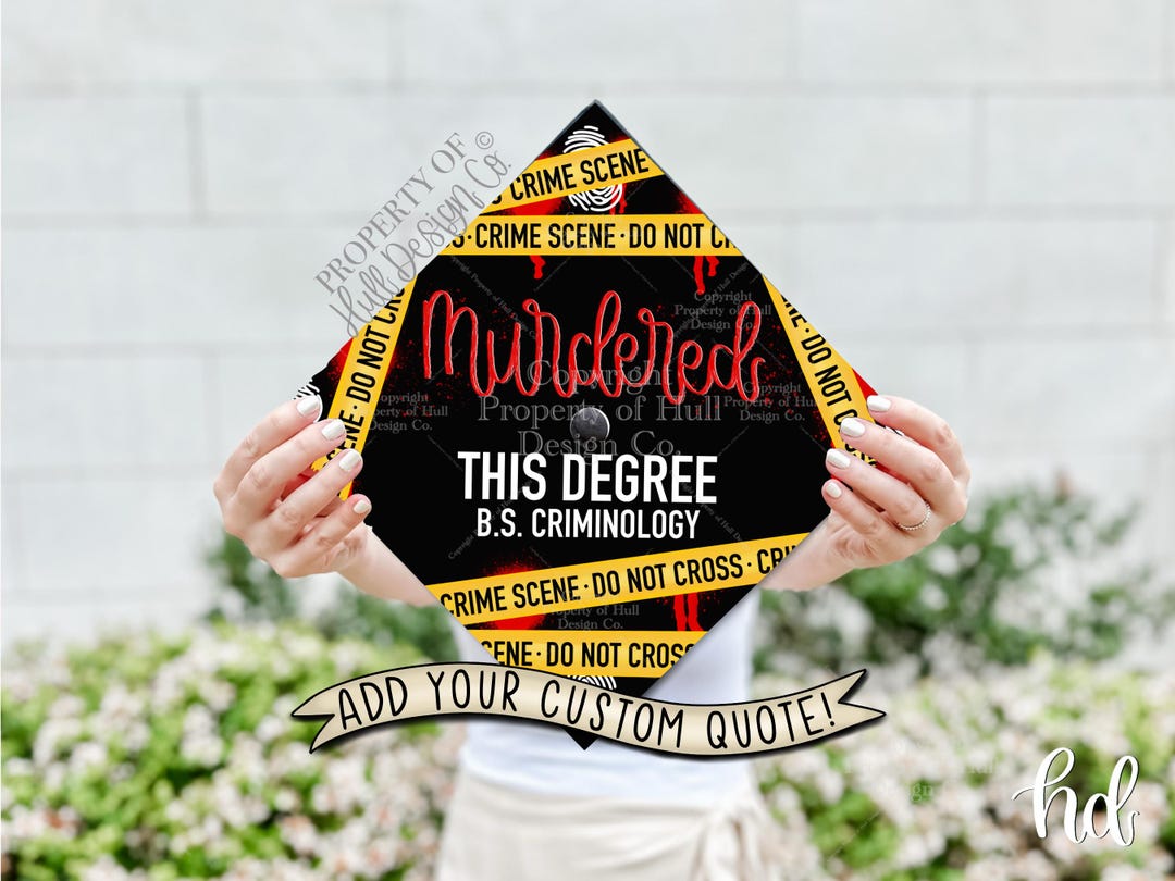 Adorno personalizado para birrete de graduación de justicia penal \, image size:1080x810