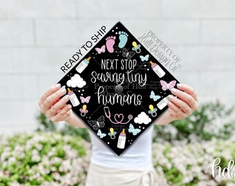 READY TO SHIP Pediatric Nurse Graduation Cap Topper