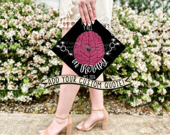 Custom "Dopamine Rush" Psychology Graduation Cap Topper