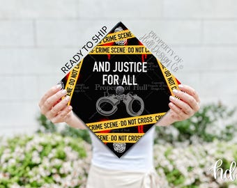 READY TO SHIP Criminal Justice Graduation Cap Topper
