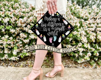 Custom "Baby Bliss" Nurse Graduation Cap Topper