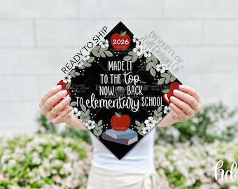 READY TO SHIP Teacher Graduation Cap Topper