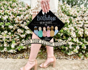 Custom "Birthday Babies" Nurse Graduation Cap Topper