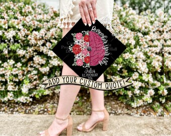 Custom "Kind to Your Mind" Psychology Graduation Cap Topper