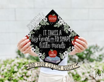 Custom "Apple Blossom Festival" Teacher Graduation Cap Topper