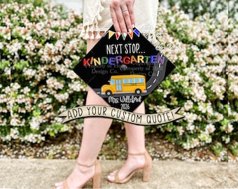 Custom "Time for School" Teacher Graduation Cap Topper
