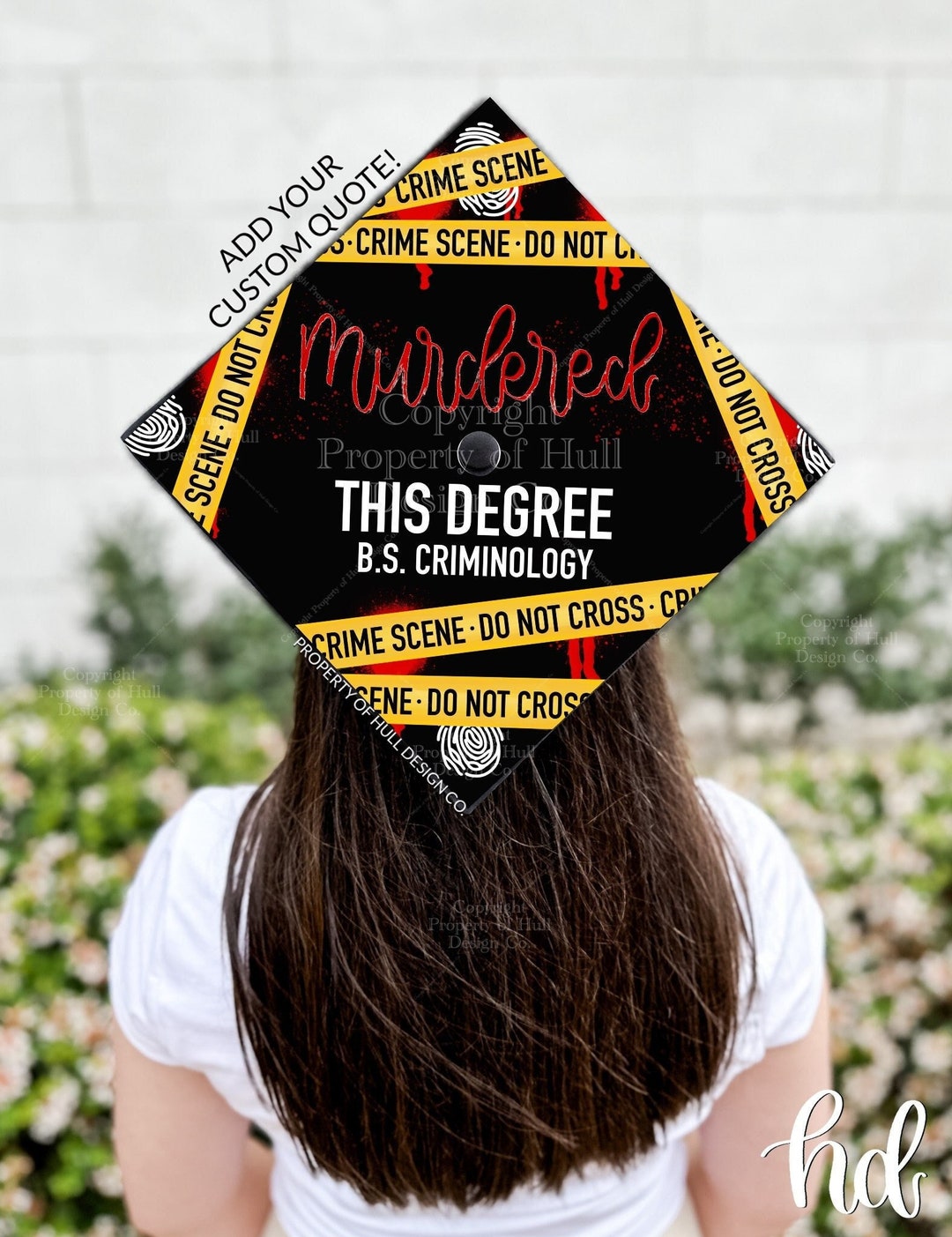 Police Graduation Cap Custom crime Scene Graduation Cap Topper, Criminal Justice Graduation ...