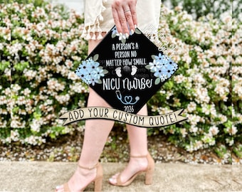 Custom "NICU Nurse" Graduation Cap Topper