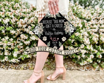 Custom "Paw Print Perfection" Nurse Graduation Cap Topper