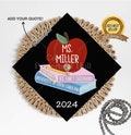 Custom &quot;Time to Teach&quot; Graduation Cap Topper, Teacher Graduation Cap, Grad Cap Custom, Custom Grad Cap, Teacher Cap Topper, Early Childhood