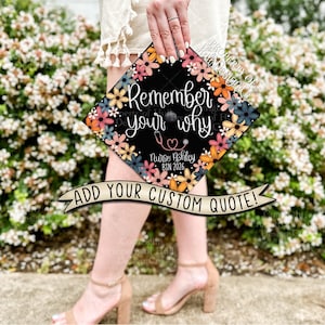 Custom "Delicate Daisies" Graduation Cap Topper, Nursing Graduation Cap, Graduation Cap Custom, Graduation Cap Topper, Nurse Graduation