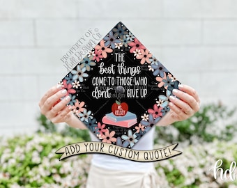 Custom "Delicate Daisies" Teacher Graduation Cap Topper