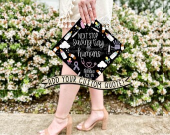 Custom "Tiny Humans" Nurse Graduation Cap Topper