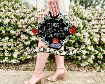 Custom "Apple Blossom Festival" Teacher Graduation Cap Topper
