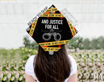 Listo para enviar: Adorno para birrete de graduación de justicia penal