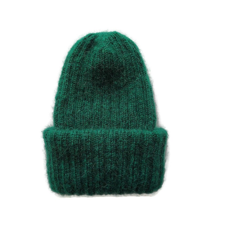 Winter hats women Women hats Knit hat Hand made knitted hats Soft knit hat Ribbed beanie Knitted hats for women Green hat Homemade