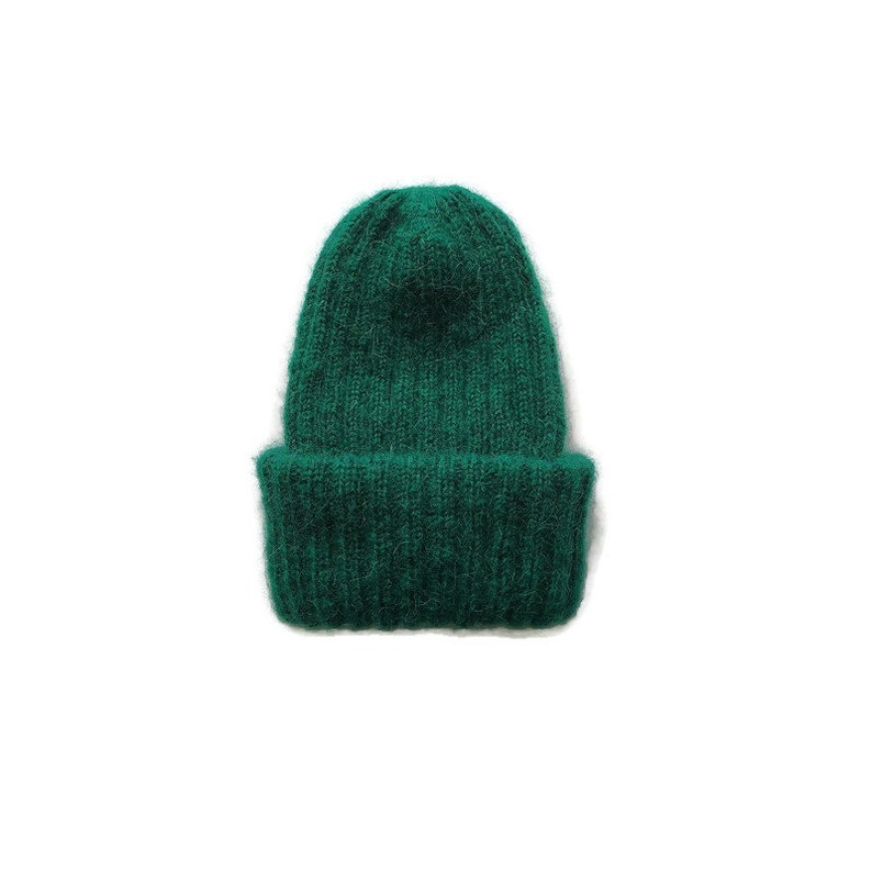 Winter hats women Women hats Knit hat Hand made knitted hats Soft knit hat Ribbed beanie Knitted hats for women Green hat Homemade