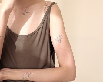 Animal lines Temporary Tattoo