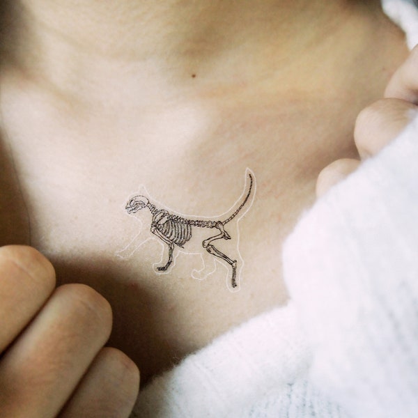 Skeleton Face Temporary Tattoo - Etsy