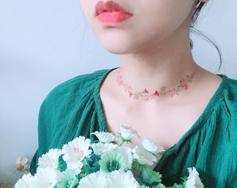 Flower Chain Temporary Tattoo