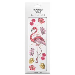 Flamingo Pink Metallic Temporary Tattoo image 5