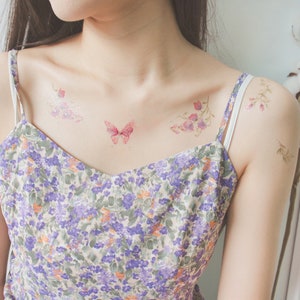 Butterflies In The Garden Temporary Tattoo