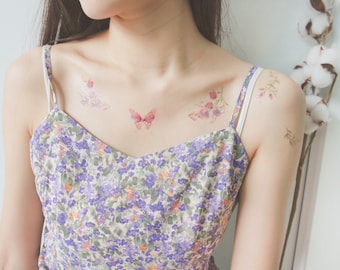 Butterflies In The Garden Temporary Tattoo