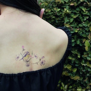Blue Bird Temporary Tattoo