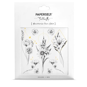 Geometrische Bloemen 3 Tijdelijke Tattoo