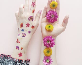 Petals Metallic Temporary Tattoo by PAPERSELF