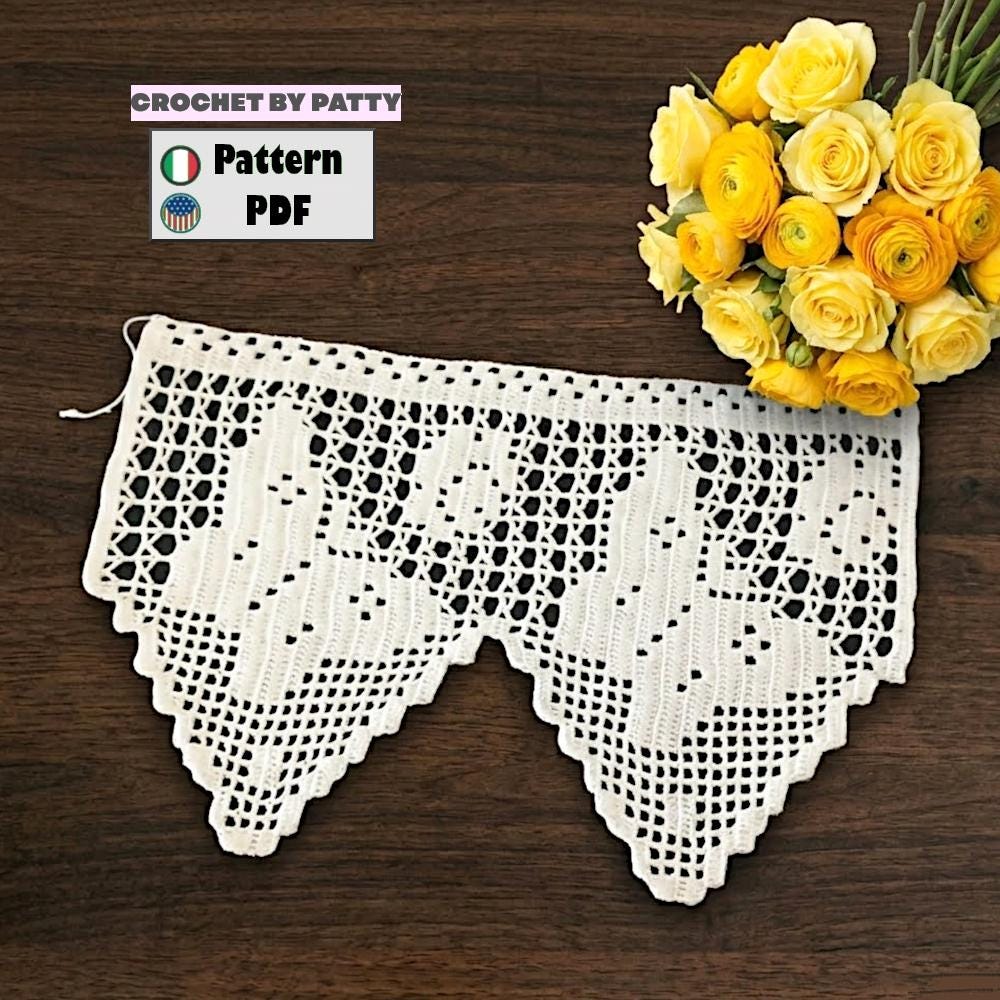 20 Crochet Filet Charts with Blankets, Doilies, and Motifs 4 Crochet Border Pattern with Butterflies