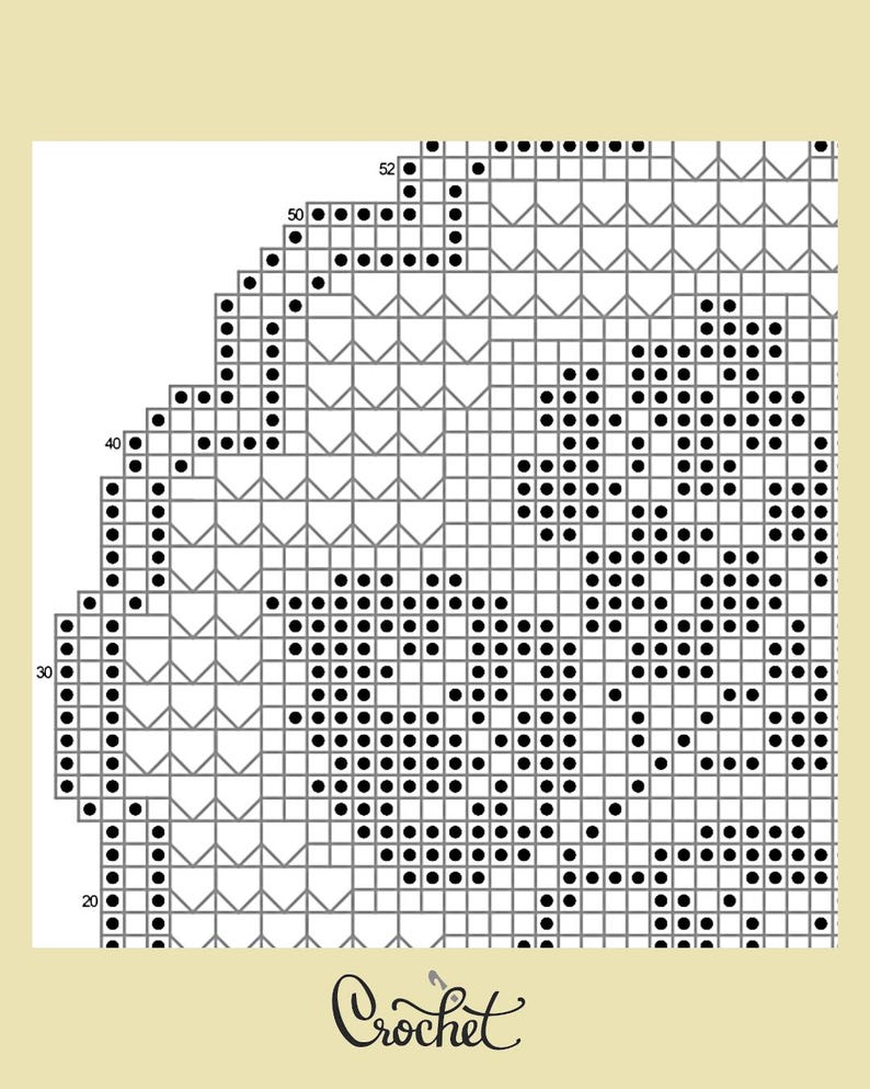 Crochet Filet Doily With Hydrangea, Pattern PDF, Grid Chart & Written ...