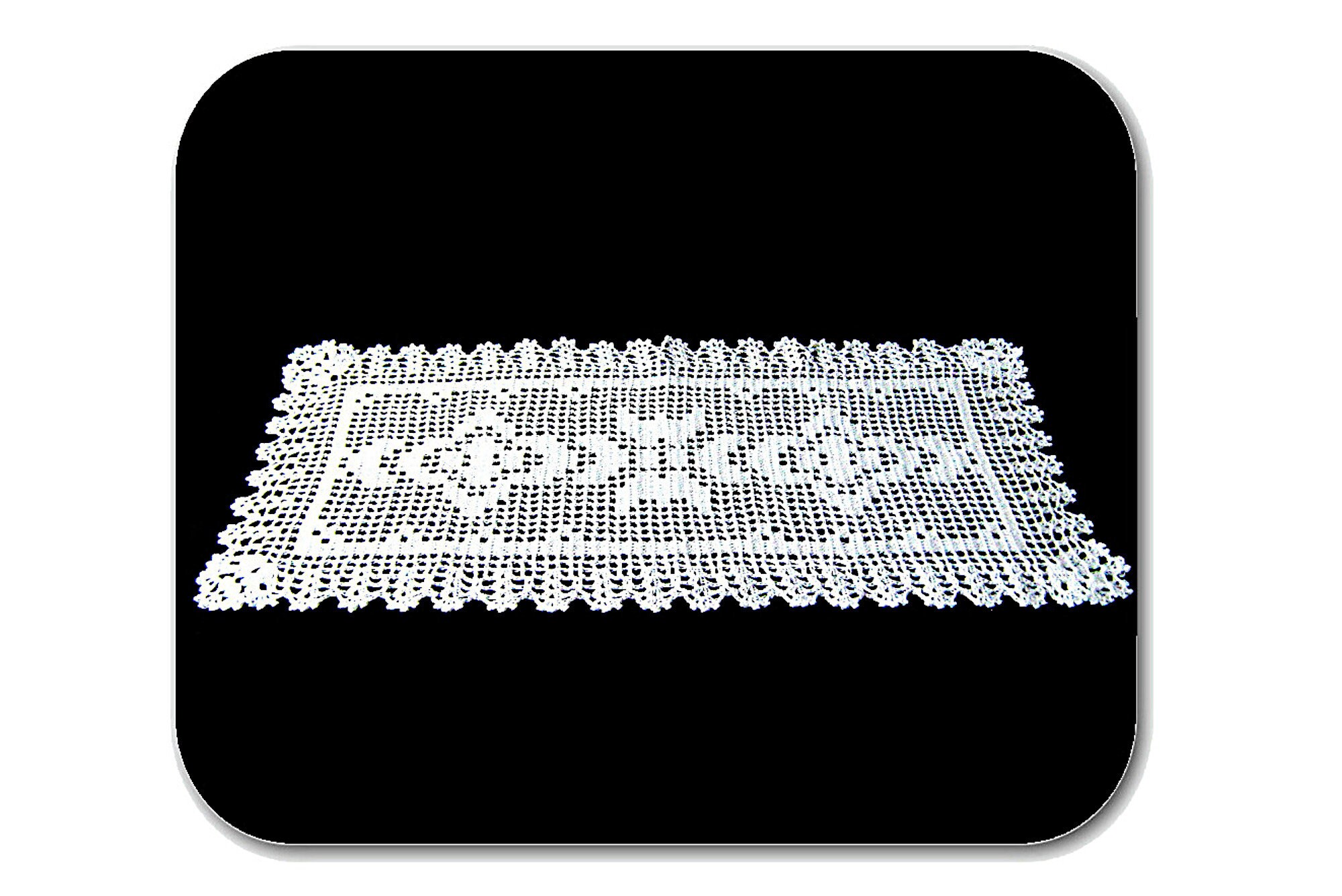 Rectangular White Crochet Doily in Cotton 18.5x9.5 Inc 47x24 - Etsy